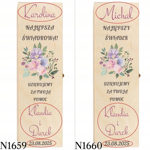 SKRZYNKI WINO PODZIĘKOWANIA DLA ŚWIADKA ŚWIADKOWEJ na Arena.pl