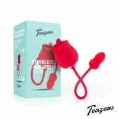 teazers rose - dwustronny stymulator z 2 silnikami usb, rożowy