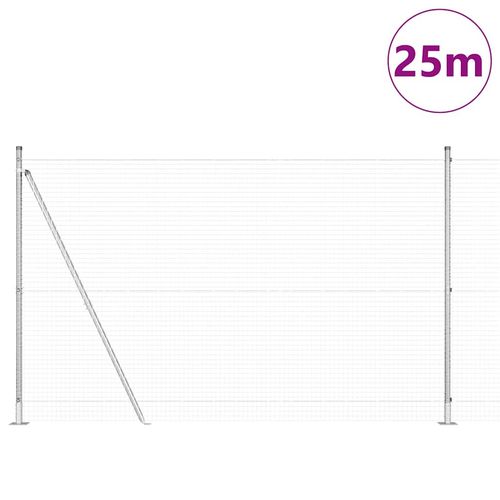 Ogrodzenie z słupkami Srebrny 1.6 x 25 m Stal na Arena.pl