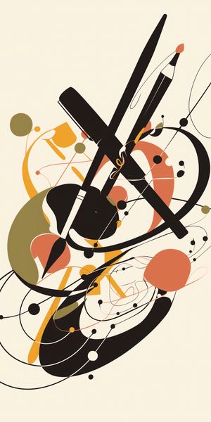 Plakat 50x100cm Abstrakcyjny Rapsod zdjęcie 1