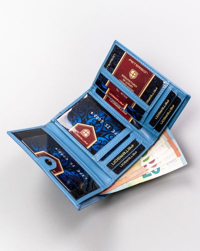 elegancki portfel damski ze skóry naturalnej - peterson na Arena.pl