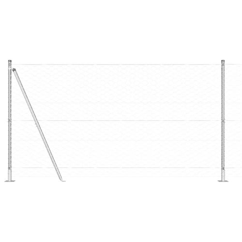 Ogrodzenie z słupkami Srebrny 1.2 x 25 m Stal pokryta PCV na Arena.pl