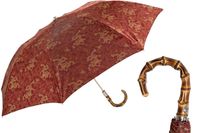 PASOTTI Składana Parasolka 50cm SMOK Bambus Automat Włochy LUX
