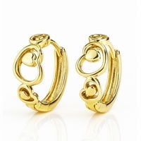 kolczyki ze stali szlachetnej platerowane 14k złotem, zapięcie angielskie