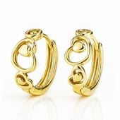 kolczyki ze stali szlachetnej platerowane 14k złotem, zapięcie angielskie