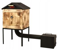 WĘDZARNIA OGRODOWA DREWNIANA PALENISKO HAKI RURY NorthTradi PREMIUM