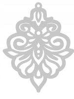 Zawieszka ozdoba ażurowa dekoracja Z2a dolna biała