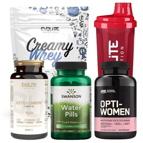 Zestaw Suplementów Dla Kobiet Siłownia Odchudzanie Spalanie Tłuszczu Woda na Arena.pl