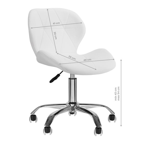 Taboret kosmetyczny QS-06 biały zdjęcie 6