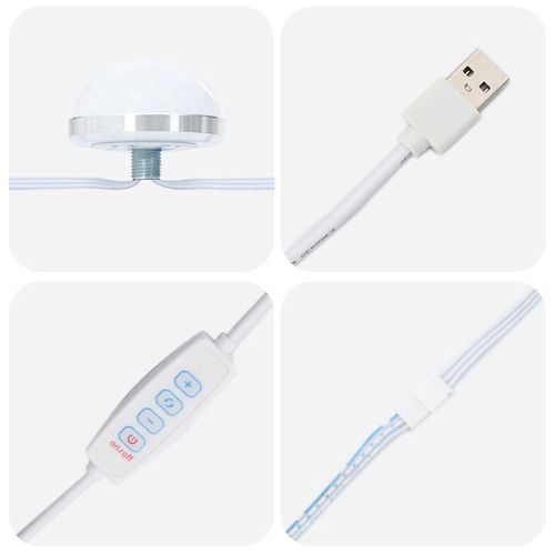 Lustro toaletowe Ze LED Lights Betonowy szary 100 x 55 x 18 cm na Arena.pl