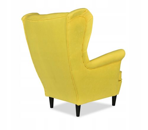 Fotel uszak ARI skandynawski  cytrynowy akcent do relaksu na Arena.pl