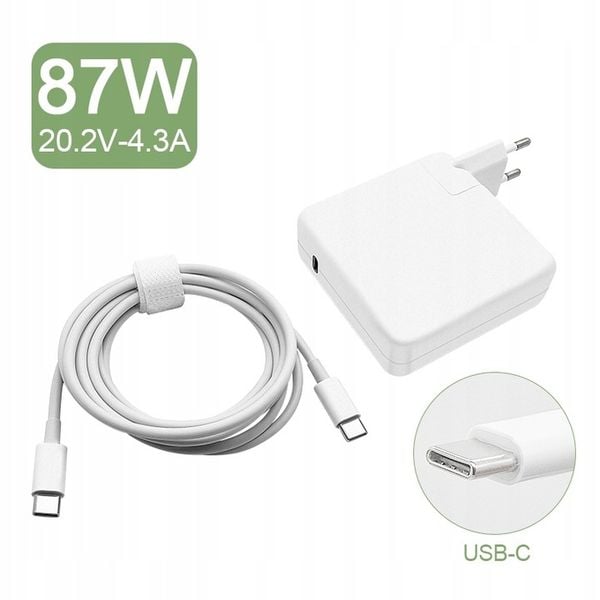 Zasilacz Ładowarka do Apple MacBook 87W USB-C PD + KABEL USB-C 2 metry zdjęcie 1