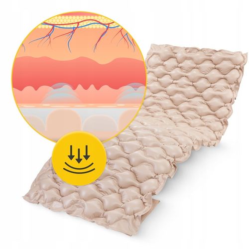 MATERAC PRZECIWODLEŻYNOWY BĄBELKOWY ANTYODLEŻYNOWY Z POMPĄ 200x90 CM 4FIZJO na Arena.pl