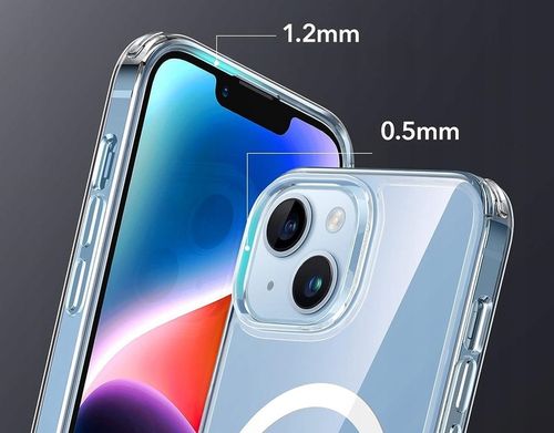 Etui Do iPhone 14 +Szkło 9H WZMACNIANE 360° do MAGSAFE CLEAR CASE na Arena.pl