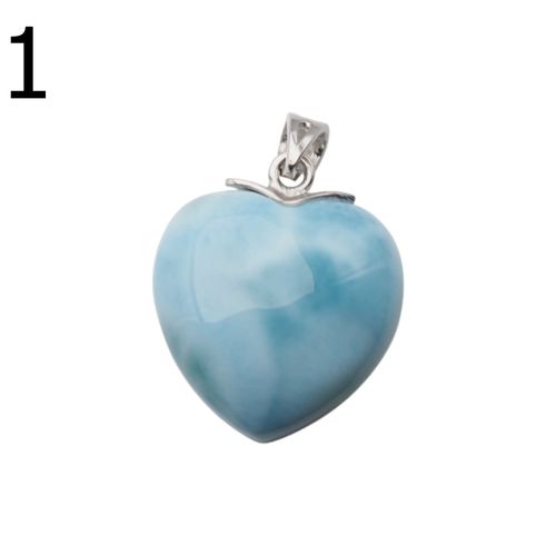 Zawieszka - larimar serce w srebrze rodowanym 2 na Arena.pl