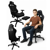 fotel gamingowy obrotowy evochair z masażerem i regulowanymi