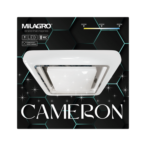 Biały plafon Cameron LED 38W 3000-6000K z efektem migających gwiazd na Arena.pl