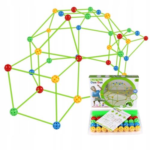 ZESTAW DO BUDOWANIA BAZY SŁOMKI NAMIOT XXL 179el na Arena.pl