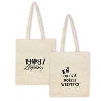 Eko Torba z nadrukiem PREZENT na URODZINY ROK