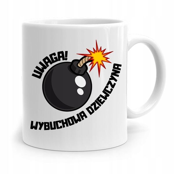 Kubek Prezent Dla Dziewczyny Wybuchowa Dziewczyna Z Nadrukiem Ze Zdjęciem zdjęcie 1