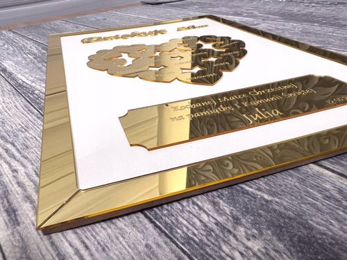 Podziękowanie dla Chrzestnych Dziadków Rodziców Prezent obraz 3D na Arena.pl