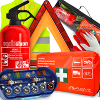 GAŚNICA 1KG TRÓJKĄT APTECZKA KAMIZELKA ZESTAW ŻARÓWEK ZAPASOWYCH TORBA