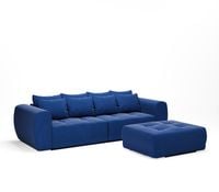 Kanapa Rozkładana Sofa z Funkcją Spania i Pojemnikiem Dakota Granatowa