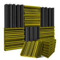 DYFUZOR AKUSTYCZNY PANELE AKUSTYCZNE | 30x30x5cm Zestaw 6 szt. Żółty