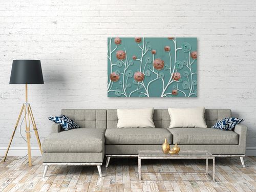 45201 Obraz na płótnie RÓŻE KWIATY TURKUS na Arena.pl