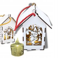 LAMPION DREWNIANY ADWENTOWY NA RORATY LATARENKA ŚWIECĄCA DLA DZIECKA GRATIS