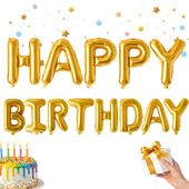 Balony foliowe happy birthday girlanda złote napis urodziny dekoracja