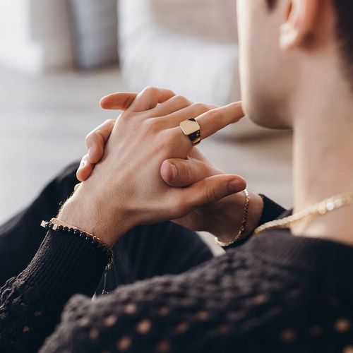 SREBRNY KWADRATOWY SYGNET MĘSKI na Arena.pl