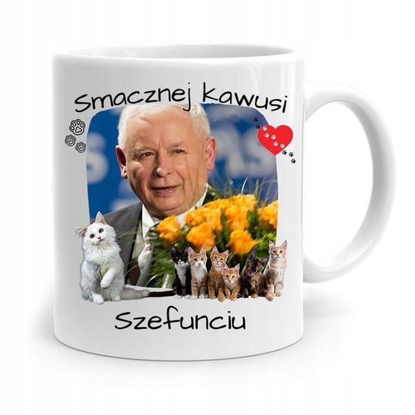 Kubek Śmieszny Prezesa Pis Jarosław Kaczyński Z Nadrukiem Ze Zdjęciem zdjęcie 1