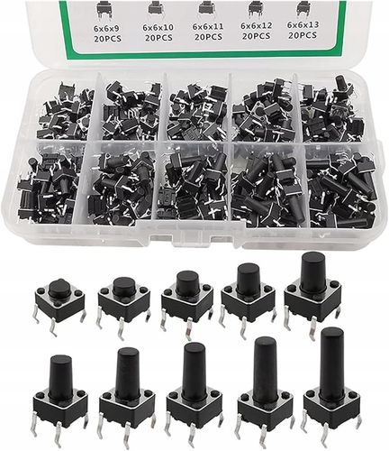 ProRock Tactile Switch 200PCS 6mm Light Touch Assortment na Arena.pl