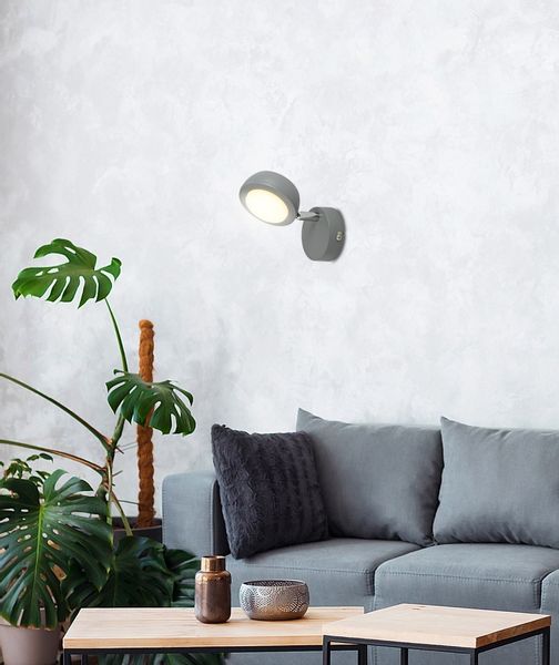 Mild kinkiet 1x6W LED szary 3000K zdjęcie 2