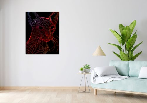 Obraz 70x90cm Cyfrowa Kocica na Arena.pl