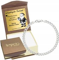 Bransoletka Srebrna Pancerka Pełna Diamentowana 5,00 mm Grawer Gratis