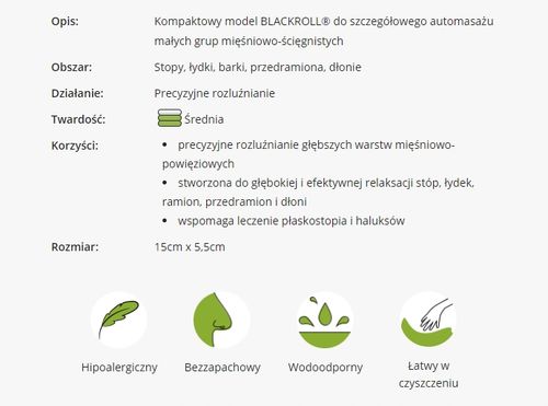 Mini roller wałek do masażu Blackroll yellow 15cm na Arena.pl