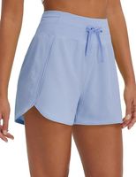 Spodenki do biegania damskie szorty sportowe wysoki stan niebieskie S