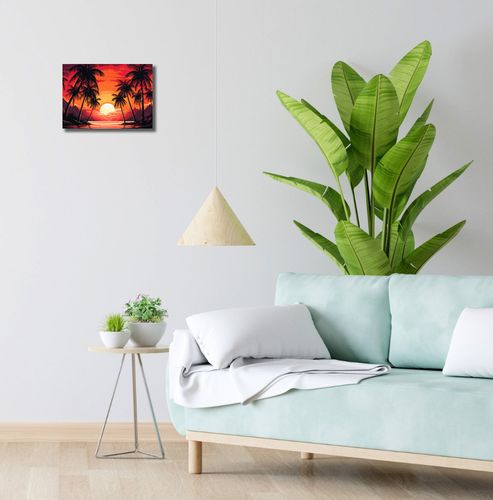 Obraz 30x20cm Palmy Przy Lagunie na Arena.pl