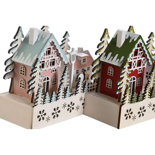 ozdoby świąteczne DKD Home Decor Czerwony Różowy 21 x 9,5 x 19 cm (2 Sztuk) na Arena.pl