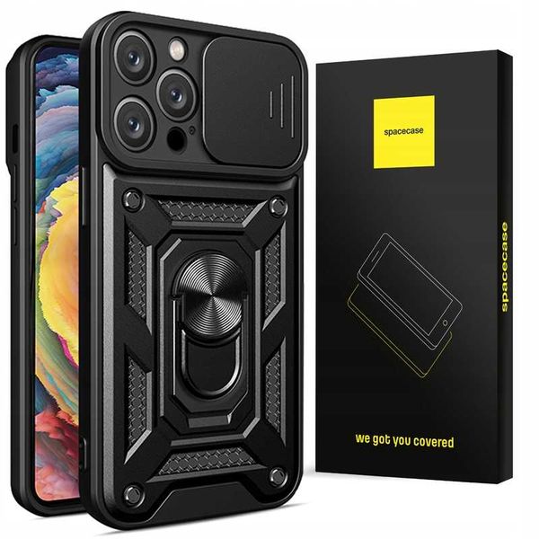 Spacecase Camring Iphone 15 Pro Black zdjęcie 1