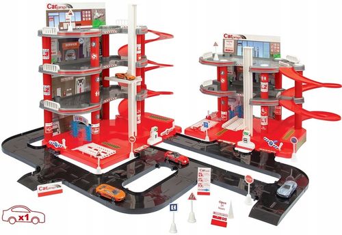 MEGA GARAŻ PARKING 4 POZIOMY 3W1 TOR WINDY MYJNIA + AUTO polski MOCHTOYS na Arena.pl