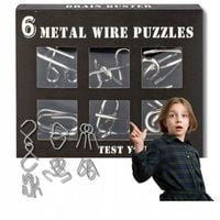 ŁAMIGŁÓWKI METALOWE UKŁADANKA LOGICZNA iq GRY LOGICZNE DLA DZIECI zestaw