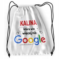 Plecak Dla Kaliny Sportowy Szkolny Worek Torba Z Nadrukiem Ze Zdjęciem