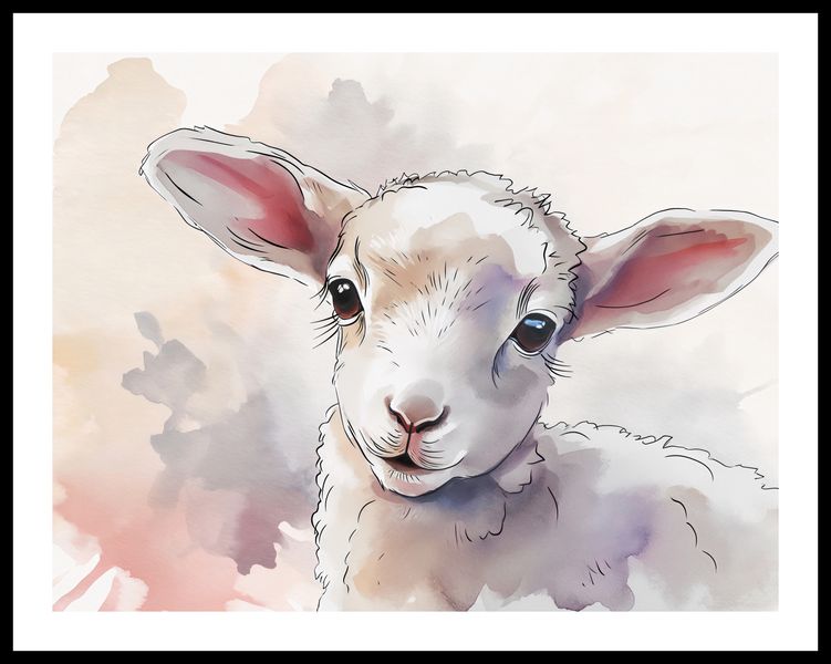 Plakat 65x50cm Mała Owieczka zdjęcie 3