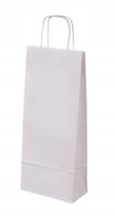 Torby białe na wino 16x8x39 rolowany uchwyt x 25