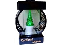 MAMA MAMIE ZNICZ LAMPION KOŁO RTN GŁADKI CZARNY+CHOINKA LED