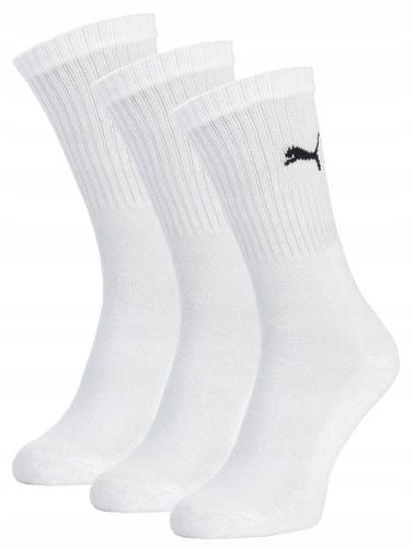 PUMA PREMIUM REGULAR CREW SKARPETY DŁUGIE BIAŁE 3-PAK 35/38 na Arena.pl