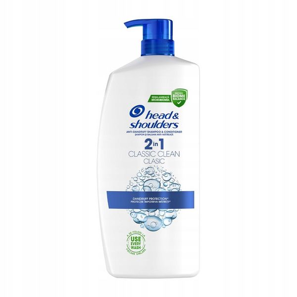 head & shoulders CLASSIC CLEAN 2w1 szampon POMPKA 800ml zdjęcie 1